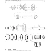 Zipp Axe De Roue Avant Cognition Nsw Avec Frein à Disque/ressort Ondulé
