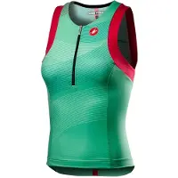 Castelli Sleeveless Tri Jersey Vert S Femme