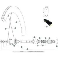 Mavic Rayons Arrière Gauches Comete Pro Carbon Sl T 10 Unités