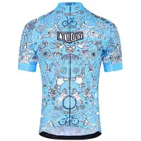 CYCOLOGY Velo Tattoo Short Sleeve Jersey Bleu L Homme