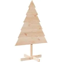 vidaXL Arbre de Noël en bois pour décoration 110 cm bois massif