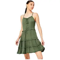 Superdry Vintage Broderie Cami Sleeveless Dress Vert L Femme