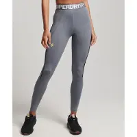 Superdry Train Branded Elastic Leggings Gris 2XS Femme