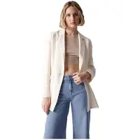 Salsa Jeans Single-breasted Blazer Beige M Femme