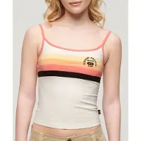 Superdry Femme Athletic Essentials Débardeur à Logo Crème Taille: 42