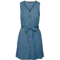 Vero Moda Viviana Sl Sleeveless Short Dress Bleu M Femme