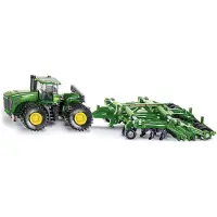 Siku 1856, Tracteur John Deere 9630 avec Cultivateur Amazone Centaur, 1:87, Métal/plastique, Vert, Cultivateur Relevable pour Transport Routier