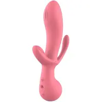 Dream Toys Amour Triple Pleasure Clair vibromasseur muni d’un stimulateur clitoridien 21.5 cm