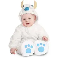 MOM Baby Yeti Costume Blanc 7-12 Months Enfants