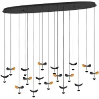 Eglo Lampe suspendue noire Dracera avec de l'or
