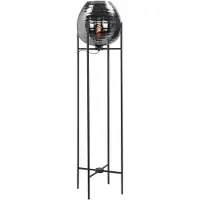 Highlight Lampadaire Fantasy noir avec verre 140cm