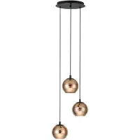 Stars of Light Lampe suspendue 3 lumières Lemorieta noir
