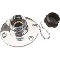 Sea-dog Line Chromed Brass Water Filler Plug Argenté