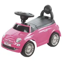 DevesSport Voiture à roulettes RIDE ON CAR FIAT 500 PINK Rosa