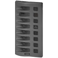 Blue Sea Systems Weatherdeck Ip67 8 Switches Panel 12v Argenté 195.5 x 98.5 mm