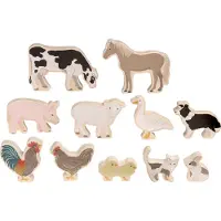Micki Figurines d'animaux en bois pour jeux de rôle, 11 pièces