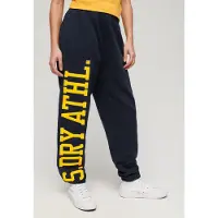 Superdry College Logo Boyfriend Tracksuit Pants Noir L Femme