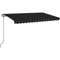 vidaXL Store automatique rétractable 450x350 cm Anthracite