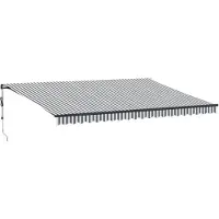 vidaXL Store automatique avec LEDs Anthracite & Blanc 500x300 cm