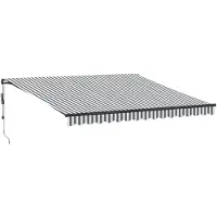vidaXL Store automatique anthracite et blanc 400x350 cm