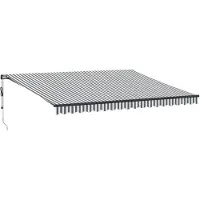 vidaXL Store automatique avec LEDs Anthracite & Blanc 450x350 cm