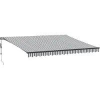 vidaXL Store automatique anthracite et blanc 450x350 cm