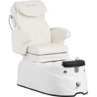 Physa Fauteuil pédicure - électrique - avec bain de pieds - 105 W - 150 kg - blanc - Fonction de massage