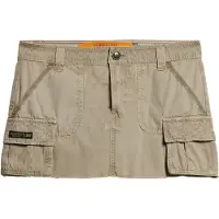Superdry Jupe vert / orange fluo / noir