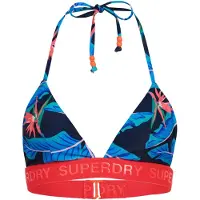 Superdry Femme Haut de Bikini Triangle à Logo Bleu Marine Taille: 42