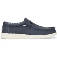 HEY DUDE pour homme. HD41894 Mocassins Wally Classic navy (45), Bleu, Plat, Lacets, Casuel