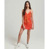 Superdry Vintage Mini Sleeveless Short Dress Rouge L Femme