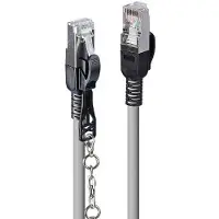 Lindy Patchkabel Cat.6A S/FTP grau 1,5m verriegelbar
