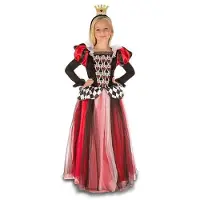 MOM Queen Of Hearts Costume Rouge 10-12 Years Enfants