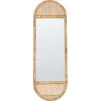 Beliani Barges Miroir sur pied 150 Cm Rotin naturel Lumarko !