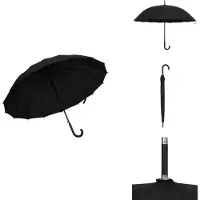 vidaXL Parapluie automatique Noir 120 cm