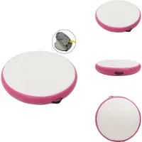 vidaXL Tapis de gymnastique gonflable avec pompe 100x100x15 cm PVC rose - Tapis de yoga et de pilates