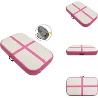 vidaXL Tapis de gymnastique gonflable avec pompe 60x100x10 cm PVC rose - Tapis de yoga et de Pilates