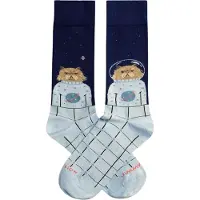 Jimmy Lion Chaussettes Space Cat Taille L Bleu