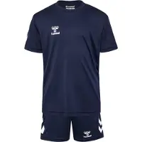 Hummel Logo Short Sleeve Set Bleu 140 cm Enfants