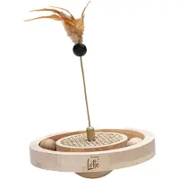 Designed By Lotte Winni Wood Cat Toy Doré 22 x 22 x 30 cm