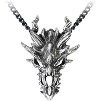 Alchemy Gothic Collier Gothic de - Dragon Skull - pour Unisexe - couleur argent - Taille Standard