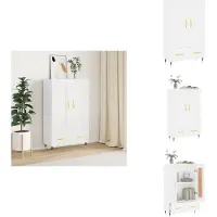 vidaXL Highboard blanc 69,5x31x115 cm Bois composite
