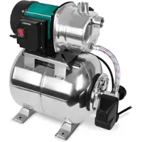 Vonroc Pompe hydrophore / Kit hydrophore avec pressostat - 1000W - 3500l/h - cuve inox 19L - corps de pompe inox