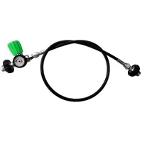 Metalsub Nitrox Din 200/300 With Manometer Tank Equalizer Vert,Noir 1 m
