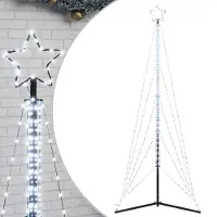 vidaXL Sapin de Noël à LED 525 LED blanc froid 302 cm