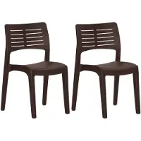 vidaXL Chaises de jardin 2 pcs. Moka Polypropylène