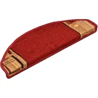 vidaXL Tapis d'escalier autoadhésifs 5 pcs 65x21x4 cm Rouge
