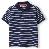 MINOTI T-Shirt bleu foncé / blanc