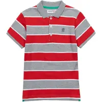 MINOTI T-Shirt bleu foncé / gris / rouge / blanc