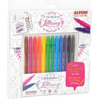 Alpino Coffret De Lettrage 12 Marqueurs + Livre